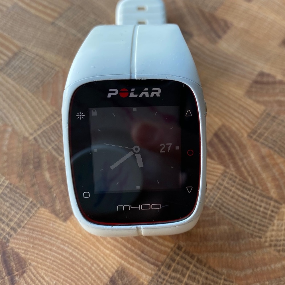 Polar M400 white w/ chest strap and BT HRM